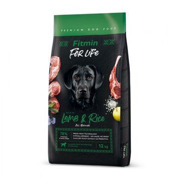 Fitmin dog For Life Lamb & Rice (для дорослих собак всіх порід ягня з рисом), 12 кг, 511114060, Немає в наявності 511114060 фото
