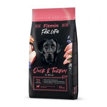 Fitmin dog For Life Duck & Turkey (для дорослих собак всіх порід качка та індичка), 12 кг 511114057 фото