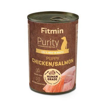 Fitmin dog Purity tin puppy salmon with chicken 400г 331384001 фото